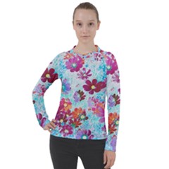 Cosmos Flowers Women s Pique Long Sleeve Tee