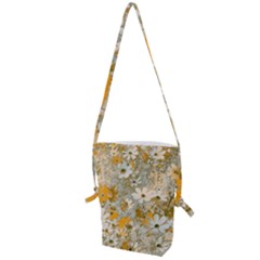 Cosmos Flowers Sepia Color Folding Shoulder Bag