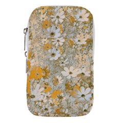 Cosmos Flowers Sepia Color Waist Pouch (small) by DinkovaArt