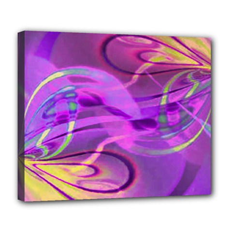 Infinity Painting Purple Deluxe Canvas 24  X 20  (stretched) by DinkovaArt