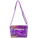 Infinity Painting Purple Shoulder Bag with Back Zipper View3