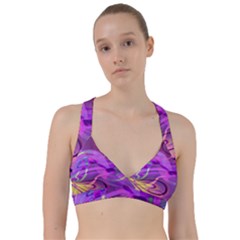 Infinity Painting Purple Sweetheart Sports Bra by DinkovaArt