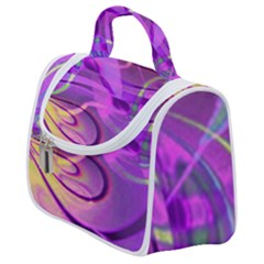 Infinity Painting Purple Satchel Handbag by DinkovaArt