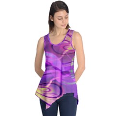 Infinity Painting Purple Sleeveless Tunic by DinkovaArt