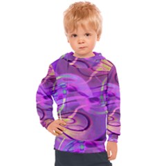 Infinity Painting Purple Kids  Hooded Pullover by DinkovaArt