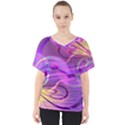 Infinity Painting Purple V-Neck Dolman Drape Top View1