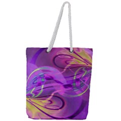 Infinity Painting Purple Full Print Rope Handle Tote (large) by DinkovaArt