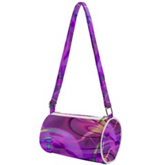 Infinity Painting Purple Mini Cylinder Bag by DinkovaArt