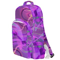 Infinity Painting Purple Double Compartment Backpack by DinkovaArt