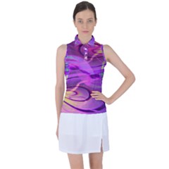 Infinity Painting Purple Women s Sleeveless Polo Tee by DinkovaArt