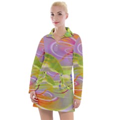 Infinity Painting Green Women s Long Sleeve Casual Dress by DinkovaArt