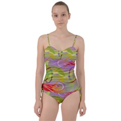 Infinity Painting Green Sweetheart Tankini Set by DinkovaArt