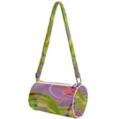 Infinity Painting Green Mini Cylinder Bag by DinkovaArt