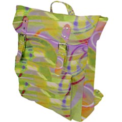 Infinity Painting Green Buckle Up Backpack