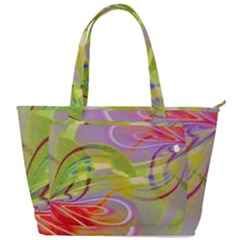 Infinity Painting Green Back Pocket Shoulder Bag  by DinkovaArt