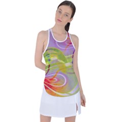 Infinity Painting Green Racer Back Mesh Tank Top by DinkovaArt