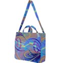 Infinity Painting Blue Square Shoulder Tote Bag View1