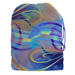 Infinity Painting Blue Drawstring Pouch (3xl) by DinkovaArt