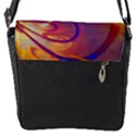 Infinity Painting Orange Flap Closure Messenger Bag (S) View1