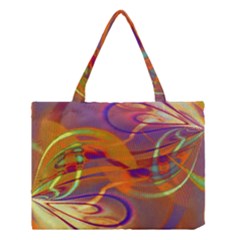 Infinity Painting Orange Medium Tote Bag by DinkovaArt