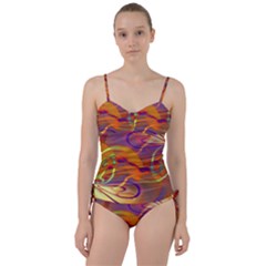 Infinity Painting Orange Sweetheart Tankini Set by DinkovaArt