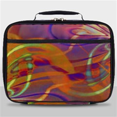 Infinity Painting Orange Full Print Lunch Bag by DinkovaArt