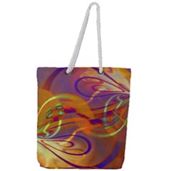 Infinity Painting Orange Full Print Rope Handle Tote (large) by DinkovaArt