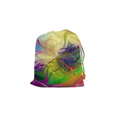  Rainbow Painting Patterns 1 Drawstring Pouch (small) by DinkovaArt