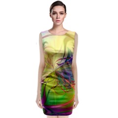  Rainbow Painting Patterns 1 Sleeveless Velvet Midi Dress by DinkovaArt