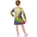  Rainbow Painting Patterns 1 Kids  Long Sleeve Velvet Dress View2