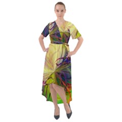  Rainbow Painting Patterns 1 Front Wrap High Low Dress by DinkovaArt