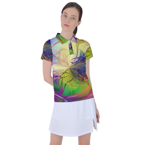  Rainbow Painting Patterns 1 Women s Polo Tee by DinkovaArt