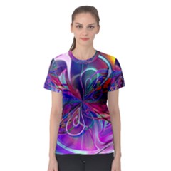 Rainbow Painting Pattern 2 Women s Sport Mesh Tee