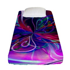 Rainbow Painting Pattern 2 Fitted Sheet (single Size) by DinkovaArt