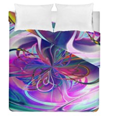 Rainbow Painting Pattern 2 Duvet Cover Double Side (queen Size) by DinkovaArt