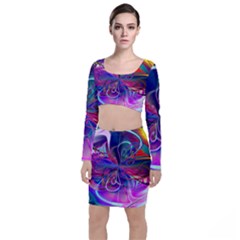 Rainbow Painting Pattern 2 Top And Skirt Sets by DinkovaArt