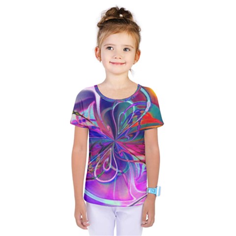 Rainbow Painting Pattern 2 Kids  One Piece Tee by DinkovaArt