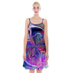 Rainbow Painting Pattern 2 Spaghetti Strap Velvet Dress by DinkovaArt