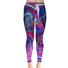 Rainbow Painting Pattern 2 Inside Out Leggings by DinkovaArt