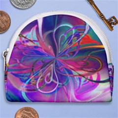 Rainbow Painting Pattern 2 Horseshoe Style Canvas Pouch by DinkovaArt