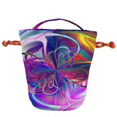 Rainbow Painting Pattern 2 Drawstring Bucket Bag by DinkovaArt