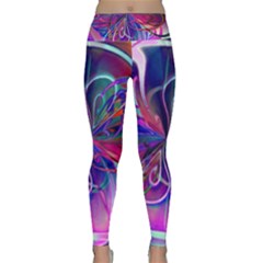 Rainbow Painting Pattern 2 Lightweight Velour Classic Yoga Leggings by DinkovaArt