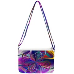 Rainbow Painting Pattern 2 Double Gusset Crossbody Bag by DinkovaArt