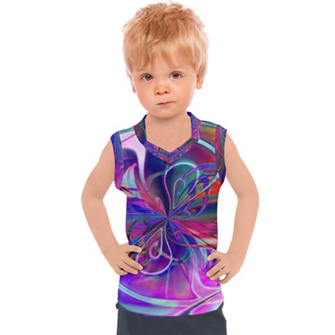 Rainbow Painting Pattern 2 Kids  Sport Tank Top by DinkovaArt