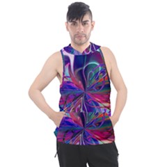 Rainbow Painting Pattern 2 Men s Sleeveless Hoodie