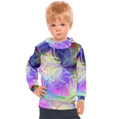 Rainbow Painting Patterns 3 Kids  Hooded Pullover by DinkovaArt