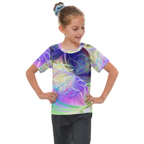 Rainbow Painting Patterns 3 Kids  Mesh Piece Tee by DinkovaArt