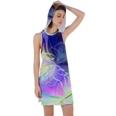 Rainbow Painting Patterns 3 Racer Back Hoodie Dress