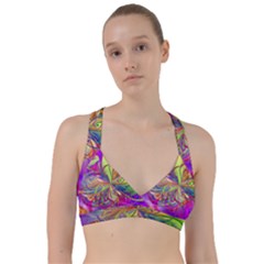 Rainbow Painting Pattern 4 Sweetheart Sports Bra by DinkovaArt