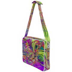 Rainbow Painting Pattern 4 Cross Body Office Bag by DinkovaArt